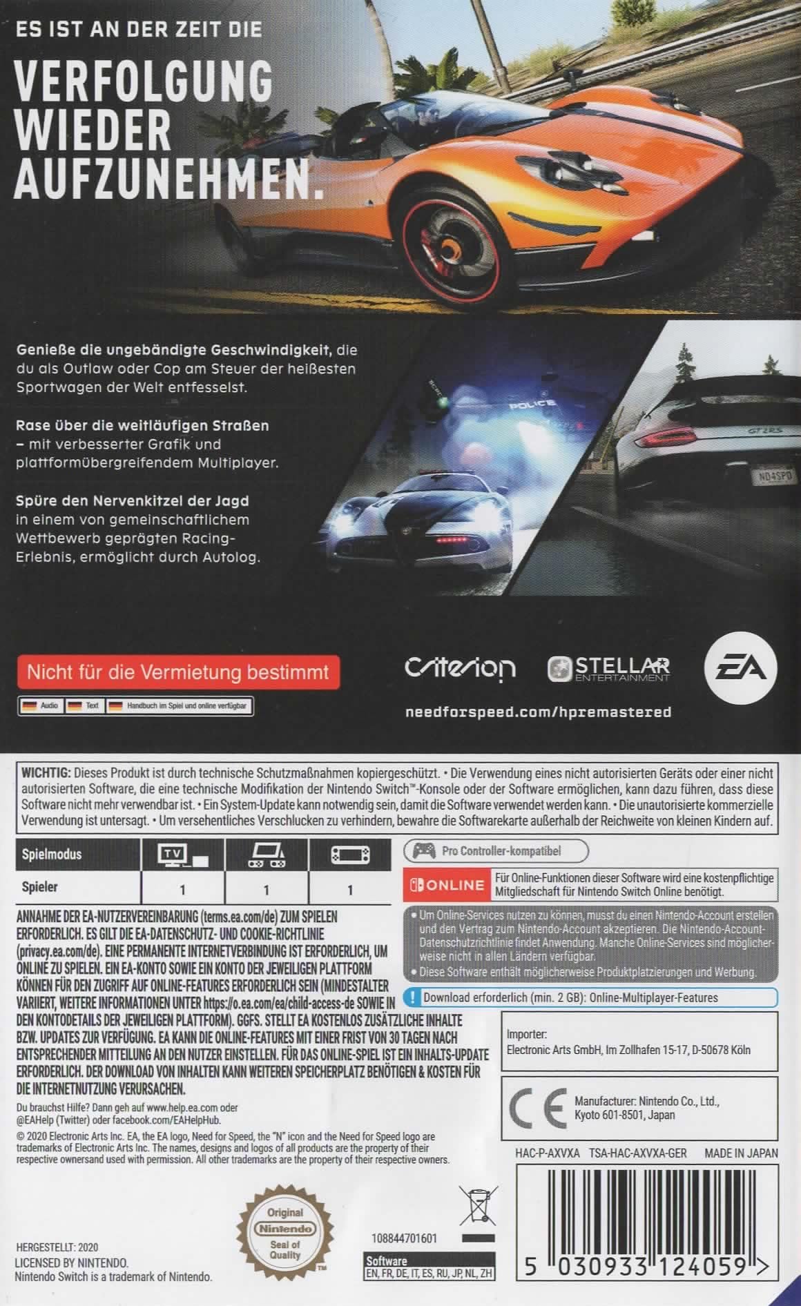 Amazon.com: Electronic Arts Need for Speed Hot Pursuit Remastered