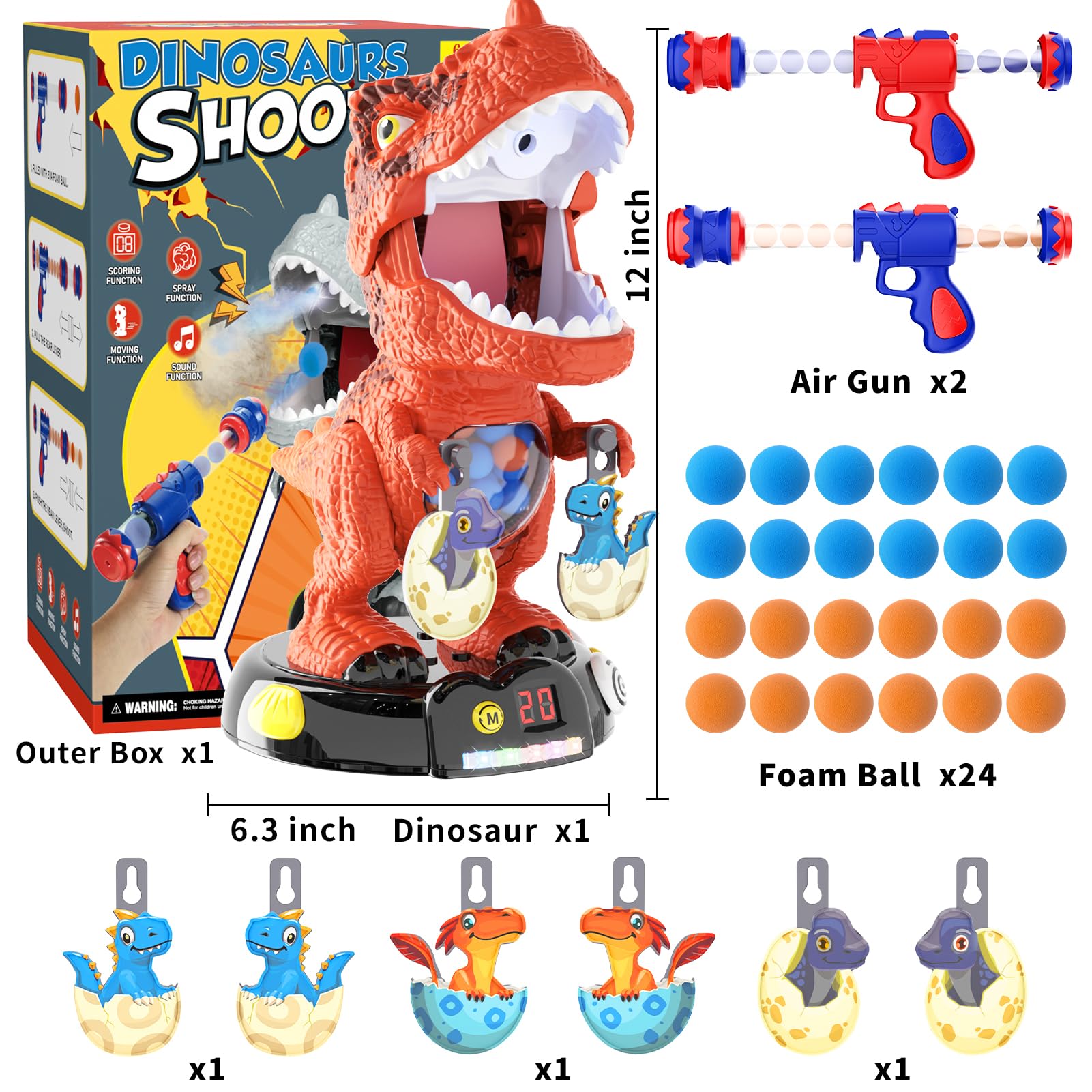 Dinosaur Blaster Toys - Chomp & Shoot! -2