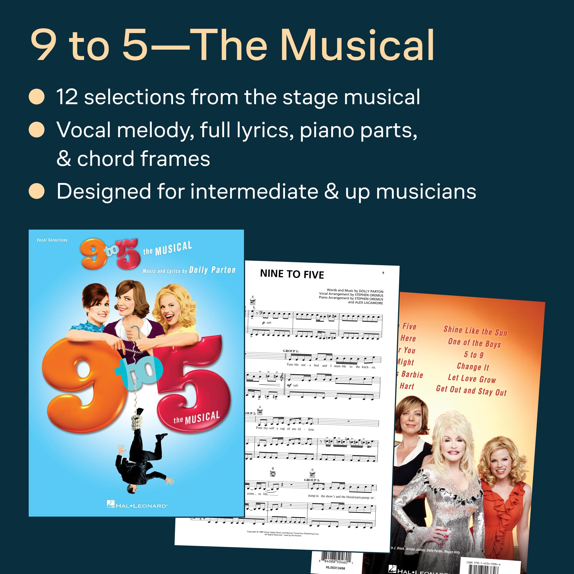Dolly Parton: 9 to 5 - The Musical: Songbook für Klavier, Gesang, Gitarre