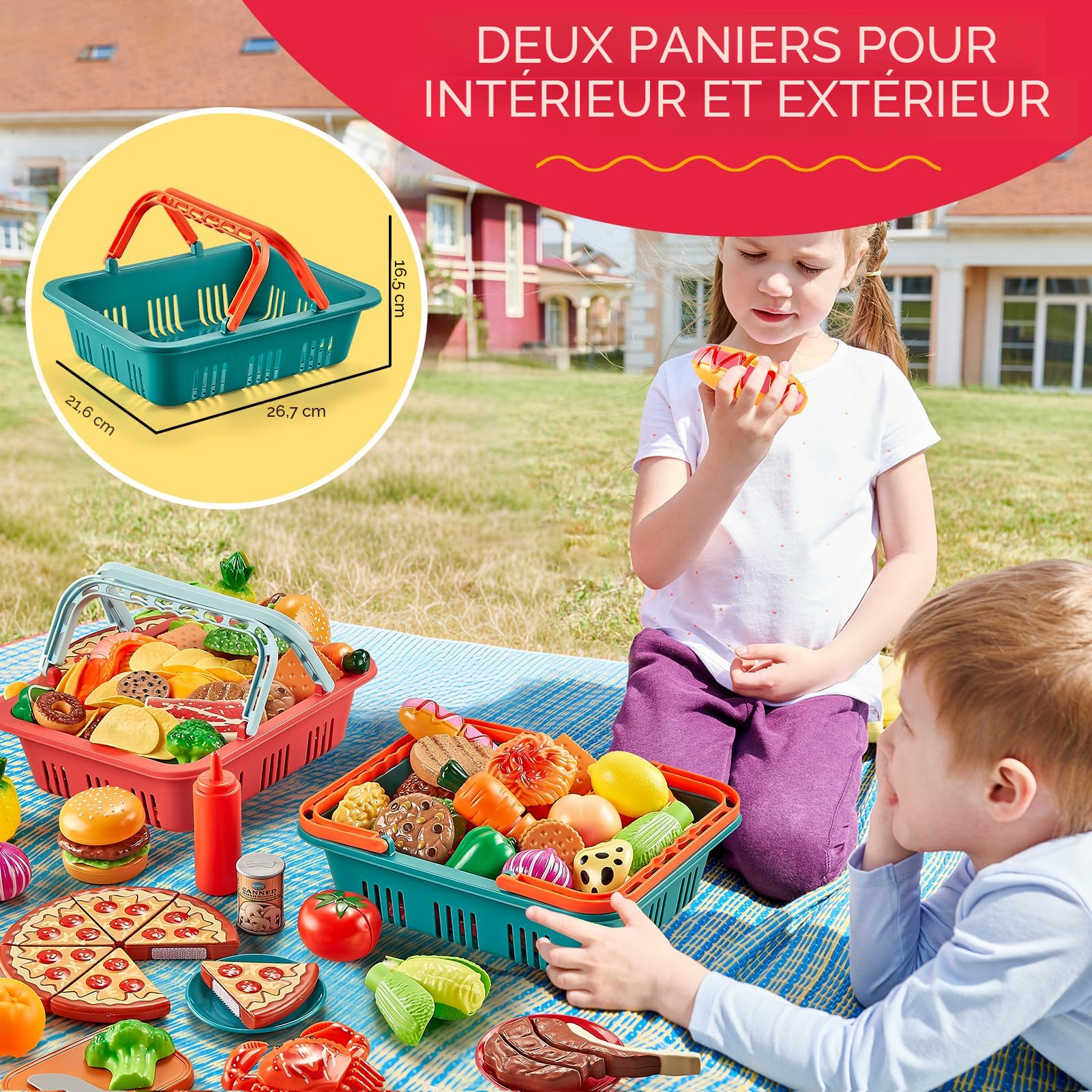 Ensembles de Nourriture Factice pour Enfants Jouet de Cuisine pour Tout-Petits Accessoires de Cuisine Pizza Hamburger & Sandwich Jouets pour Garçons Filles (20 Pcs Ensembles de Nourriture Factice pour Enfants Jouet de Cuisine pour Tout-Petits Accessoires de Cuisine Pizza Hamburger & Sandwich Jouets pour Garçons Filles (20 Pcs