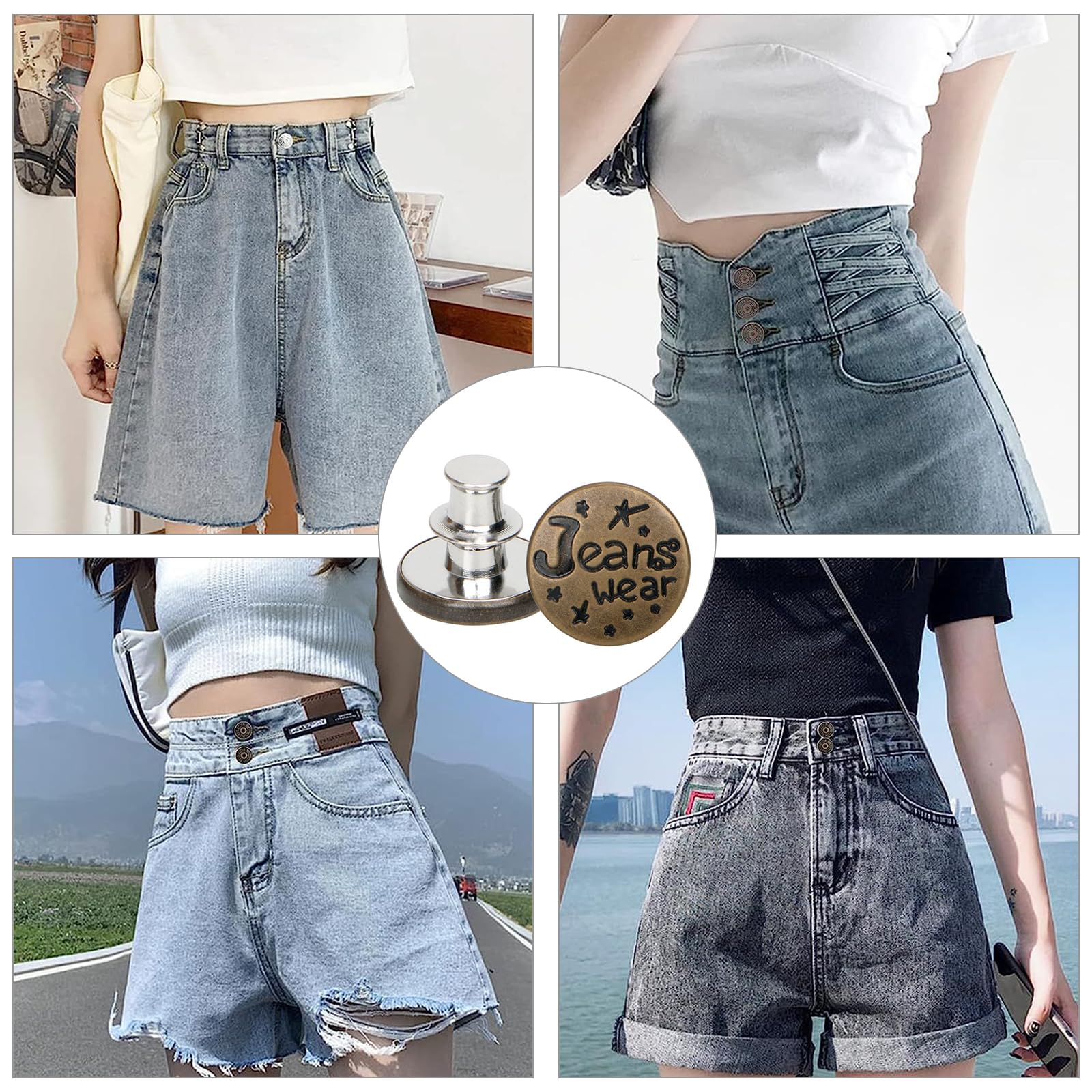 Boutons En Jean De Remplacement De 12 PCS 17 Mm, Bouton De Jean En