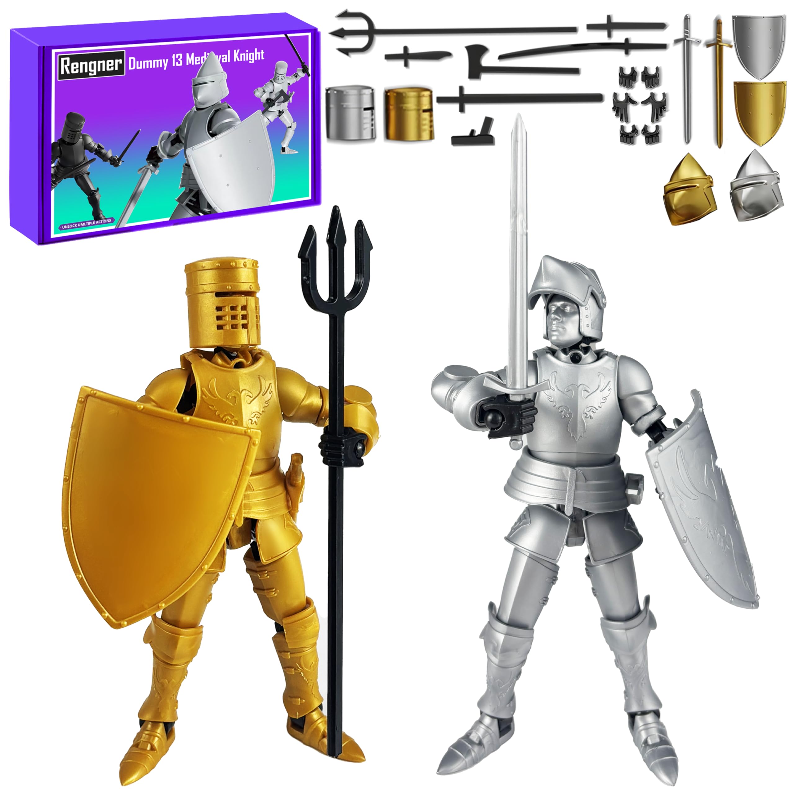 Amazon.com: RENGNER (Pre-Assembled Medieval Knight Magnetic Action