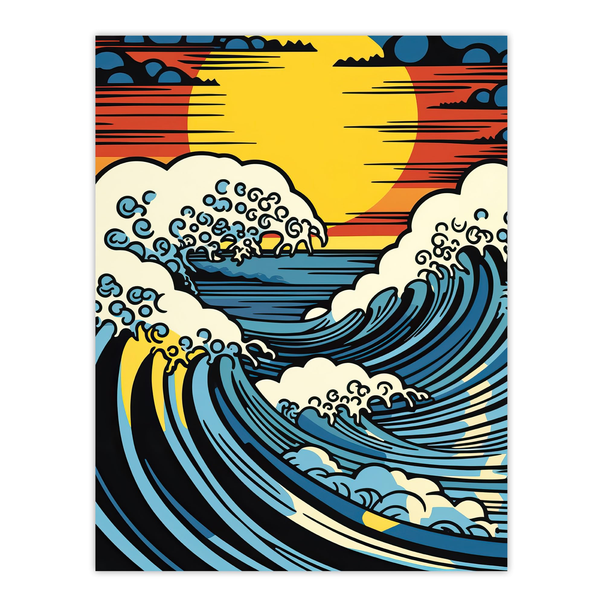 Artery8 The Great Wave Wall Art Poster Print - 18x24 Inch