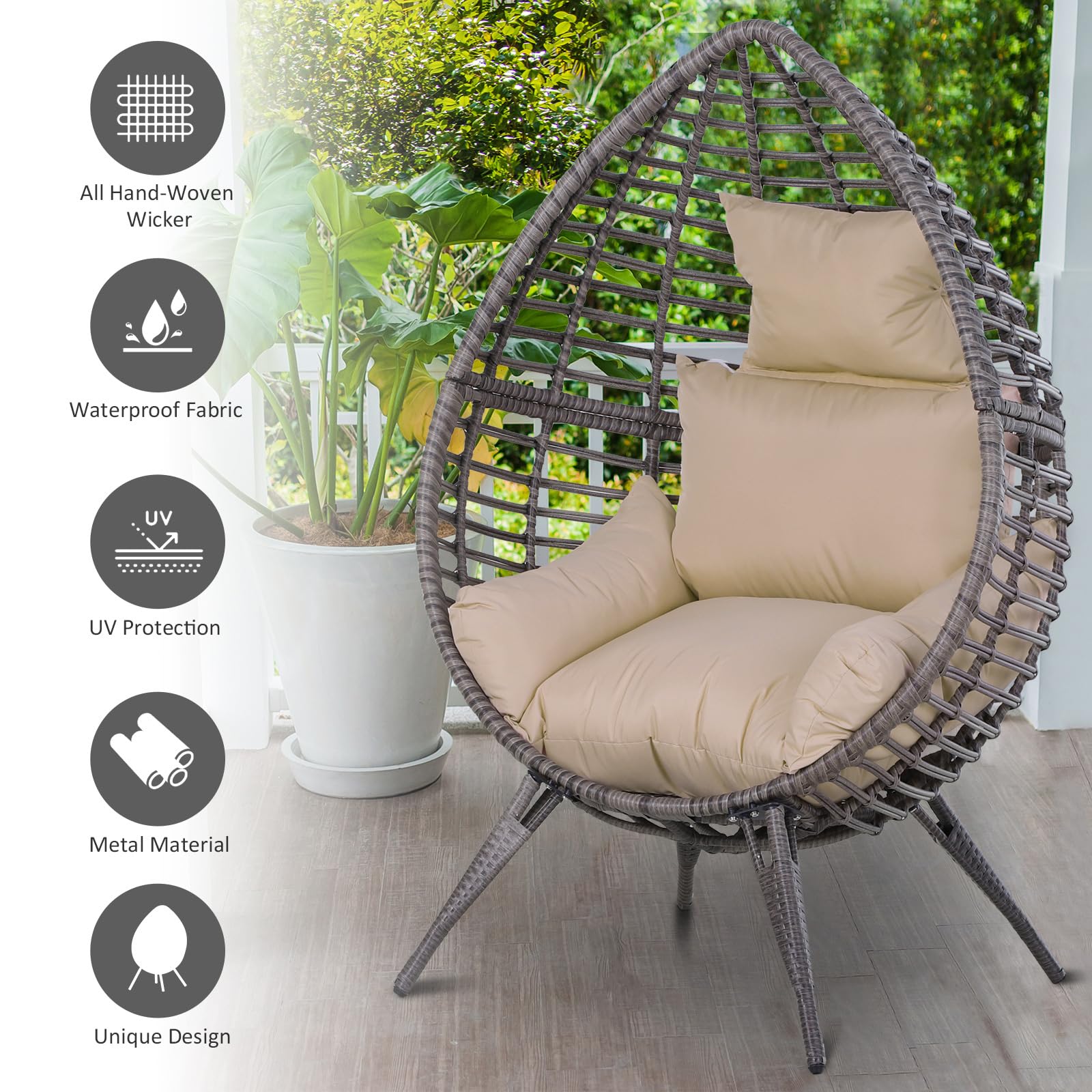 outsunny teardrop chair