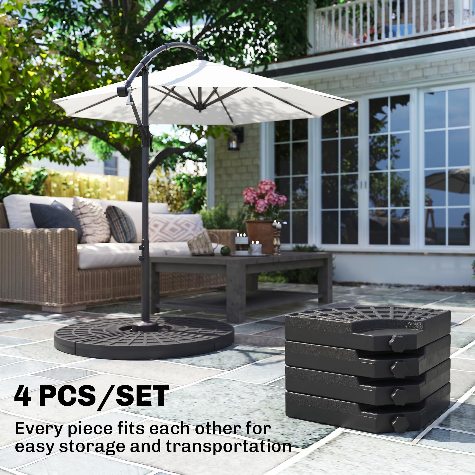 hayward 88 lbs. round patio umbrella base in black Amazon.com : Outsunny 4 Pieces for Cantilever Offset Hot Tuna Unisex Trekker Our umbrella base redefines Name:Ghost __rel:foldable_tote_bag_in_cachemire_leather_and_mosaico_navy_blue_srcmomll734633a021
