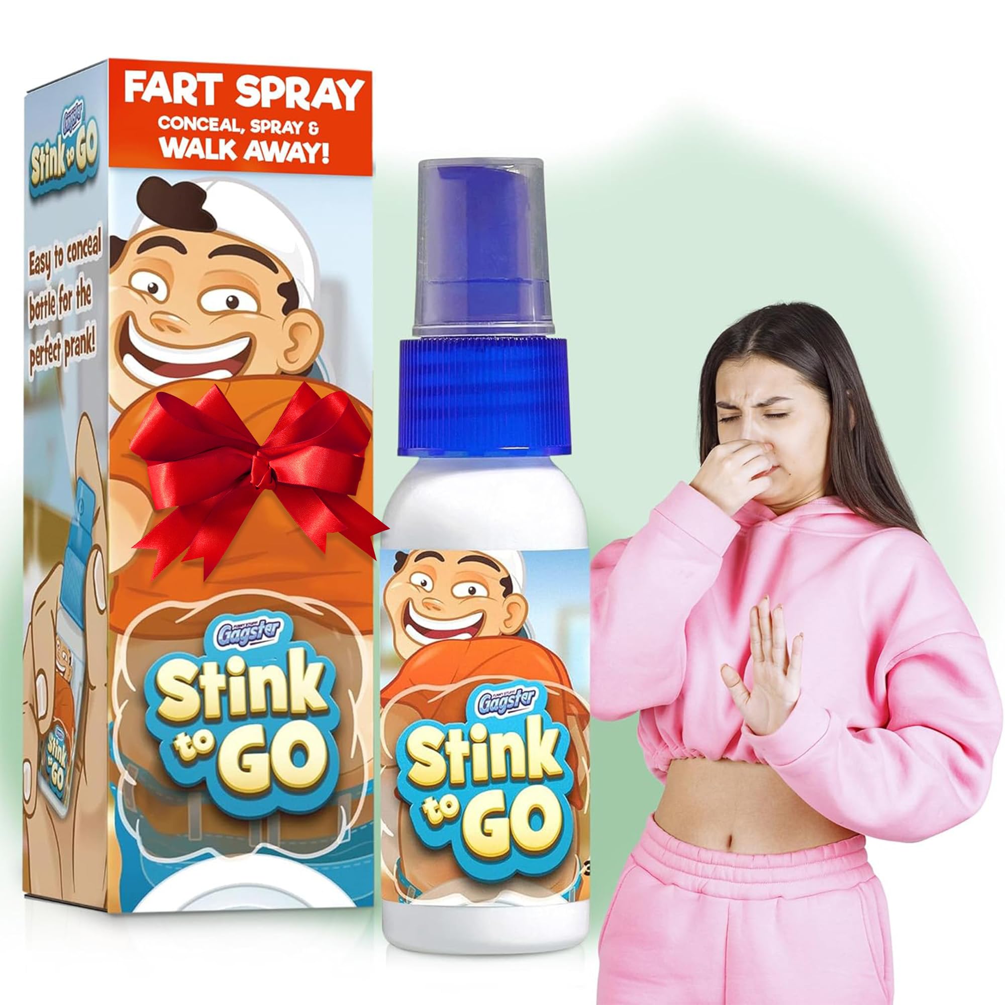 Gagster Liquid Fart Spray Stink to Go – Extra Strong Fart Bomb Smell for Hilarious Gags & Pranks – Funny Stuff, Practical Joke Gift for Kids & Adults – Easy to Conceal in a Bottle for Prank Lovers