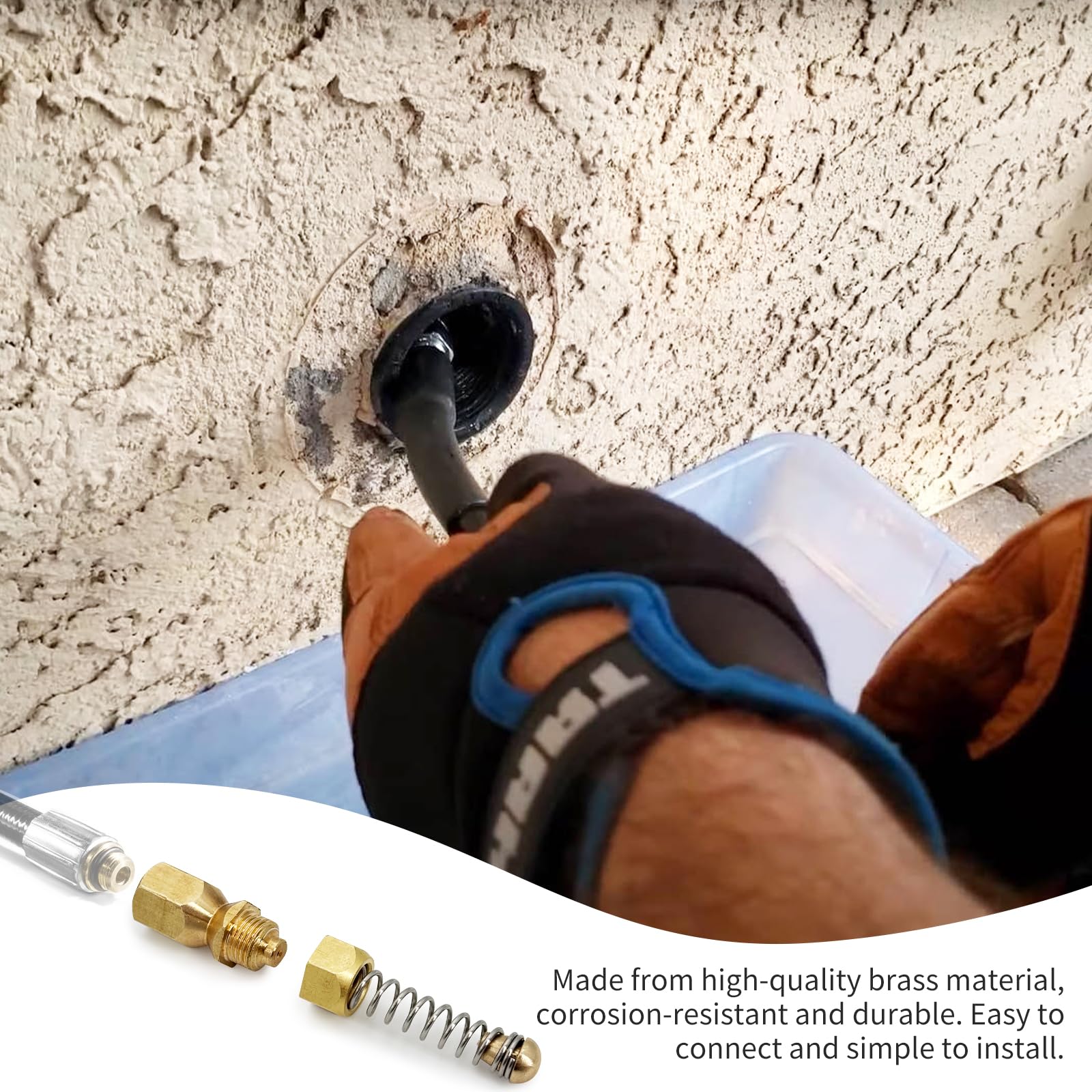 Boquilla de limpieza de tuberías giratoria para Karcher - Boquilla de alta presión para limpieza de tuberías, boquilla de alta presión para coronas/Nilfisk, etc., boquilla en espiral con muelle