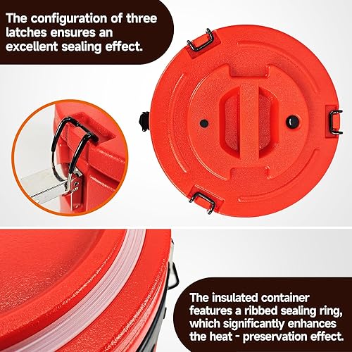 Miniatura 5 de Dispensador de bebidas aislado de 12 litros, dispensador de bebidas frías y calientes con interior de acero inoxidable 304, enfriador de agua
