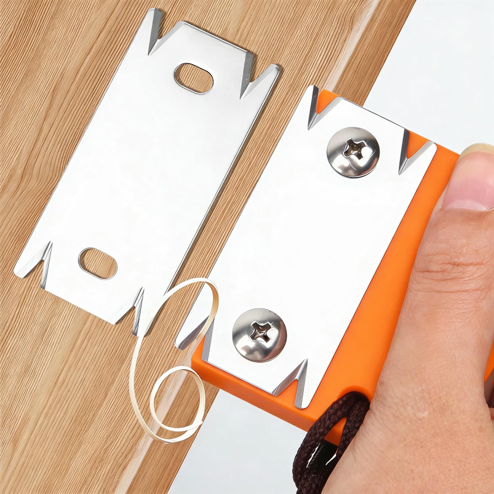 Sunkizzrs® Carpenter Edge Treatment Tools — Edge Banding Machine — Woodworking Edge Trimmer — Hand Planer Edge Bander for Burrs — Wood Chamfering Fillet Scraper with 1 Stainless Steel Blade