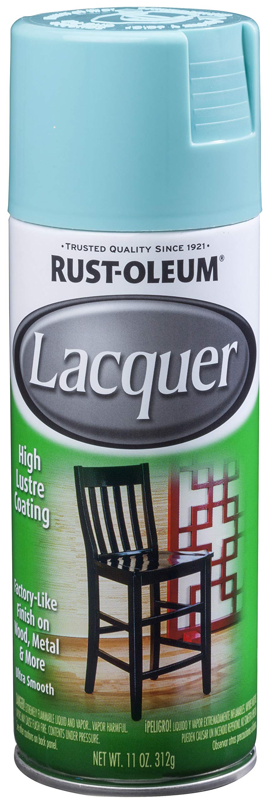 Rust-Oleum 330522 Lacquer Spray, 11 Oz, Gloss Turquoise