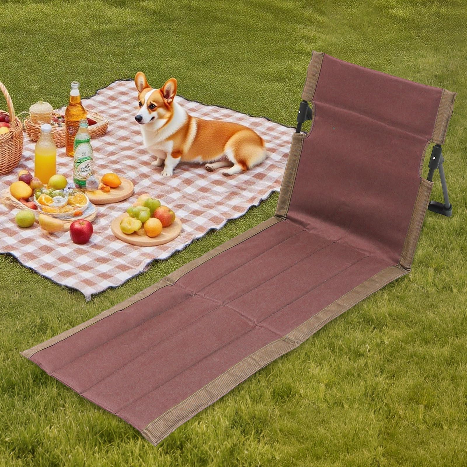 Chaise de camping pliante et portable ultra légère avec dossier pour randonnée et voyage