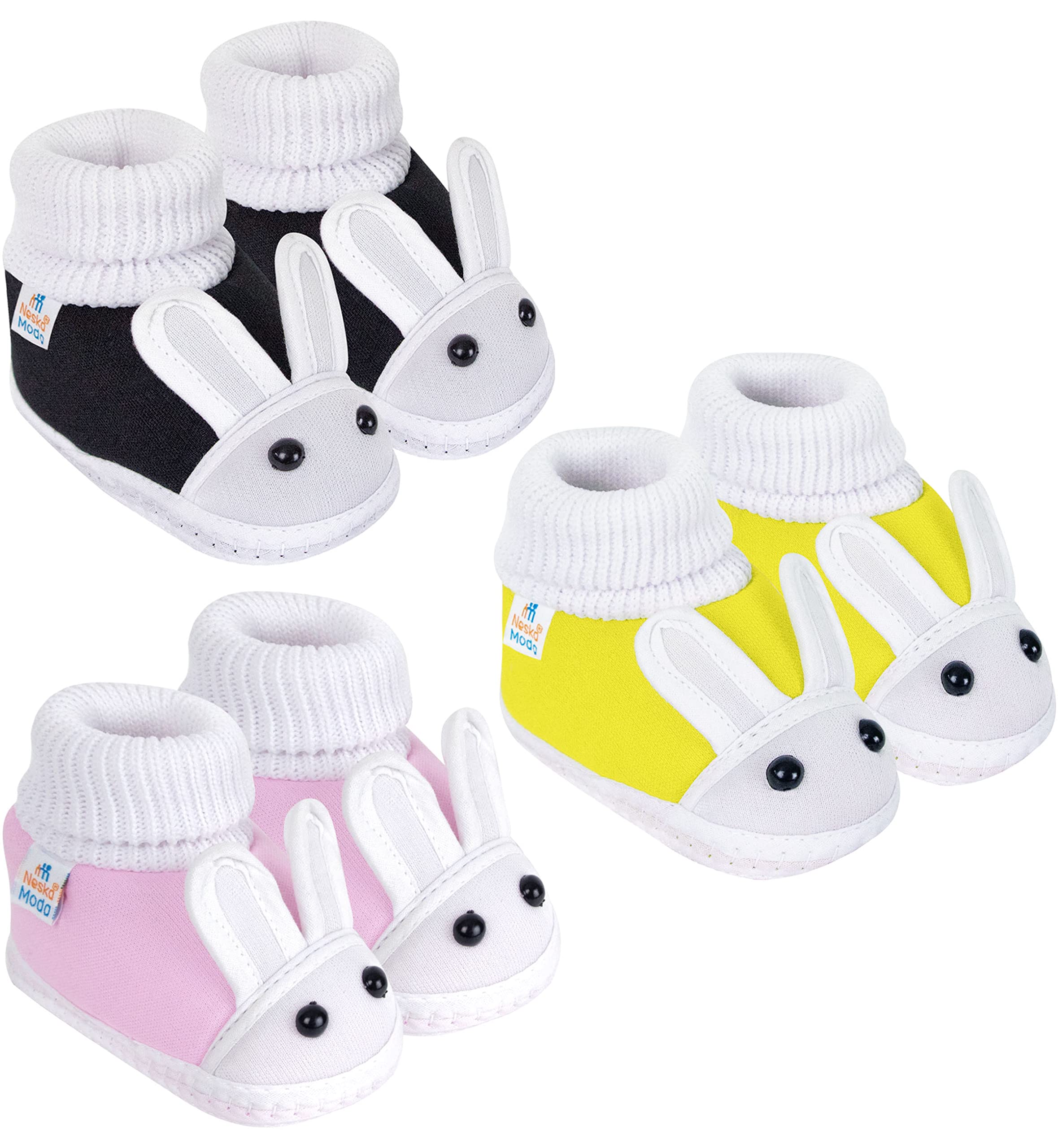 Neska Moda 6 To 12 Months Baby Boys & Girls Pack of 3 Pair Cotton Rabbit Face Slip On Baby Booties (Black,Red,Mint) -SK133andSK130andBT16 (B09W2M7P4X) Amazon Price History, Amazon Price Tracker