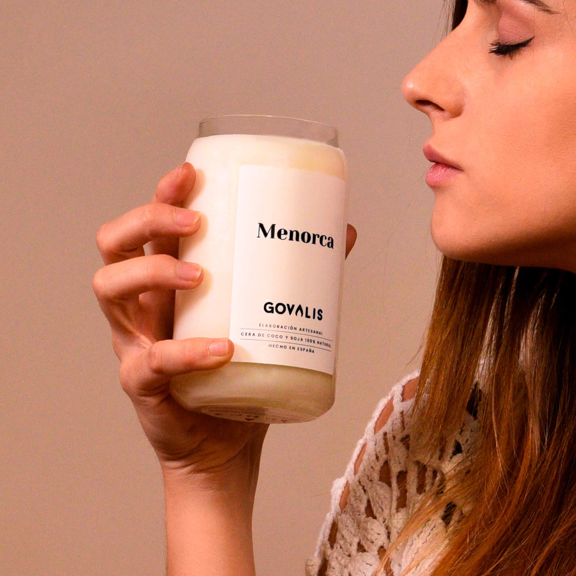 Menorca Duftkerze, 100% natürliches Sojawachs, 100 Stunden, große Duftkerze im Glas, Reisen, Erinnerungen an Menorca, originelles Geschenk für Freunde, Dekoration, Yoga, Schlafzimmer,