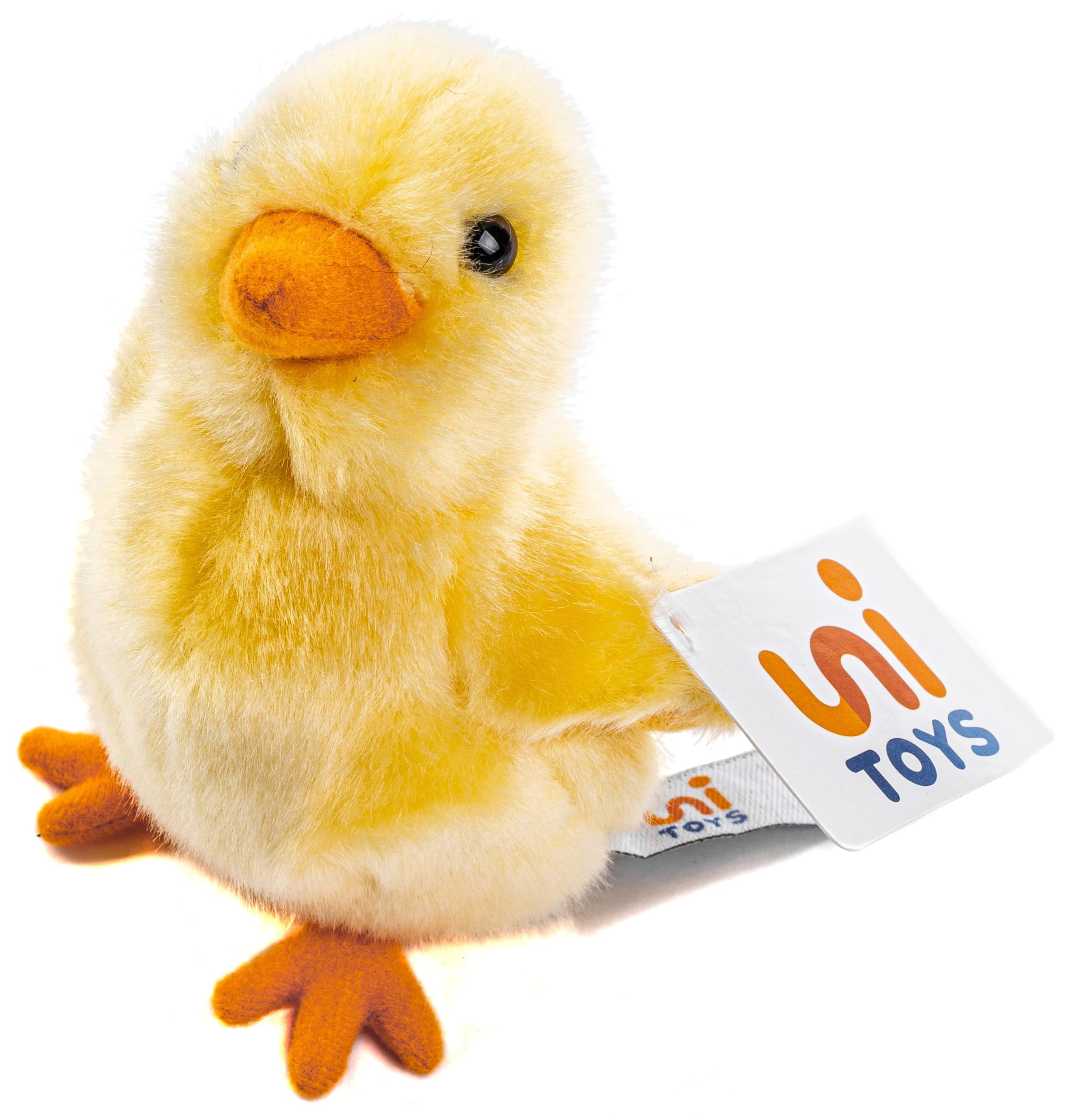 Uni-Toys - Chick Yellow - 13 cm (Height) - Plush Chicken, Bird - Plush Toy, Cuddly Toy