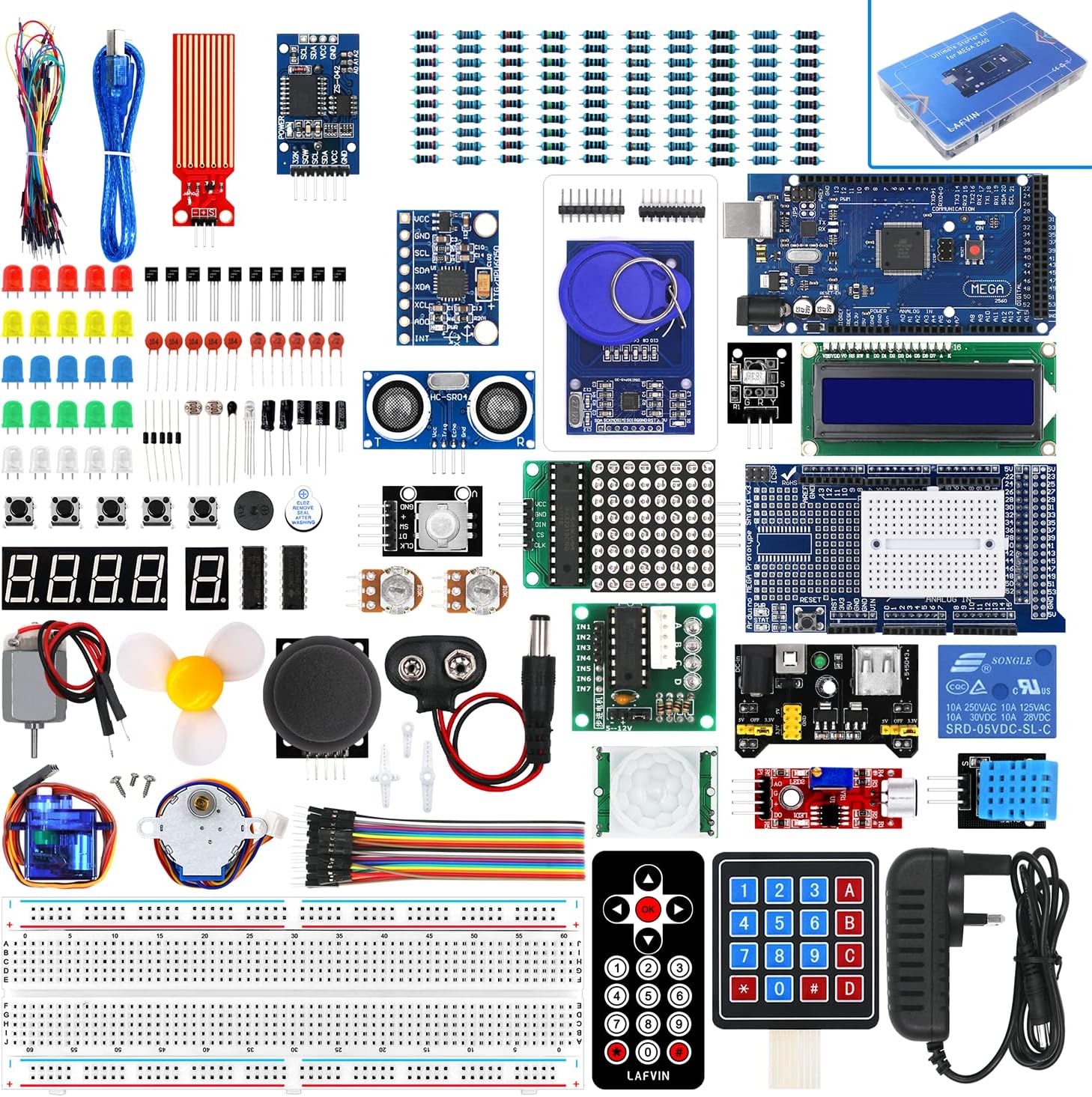 LAFVIN Mega 2560 Project Starter Kit for Mega328 Nano with Tutorial Compatible with Arduino IDE