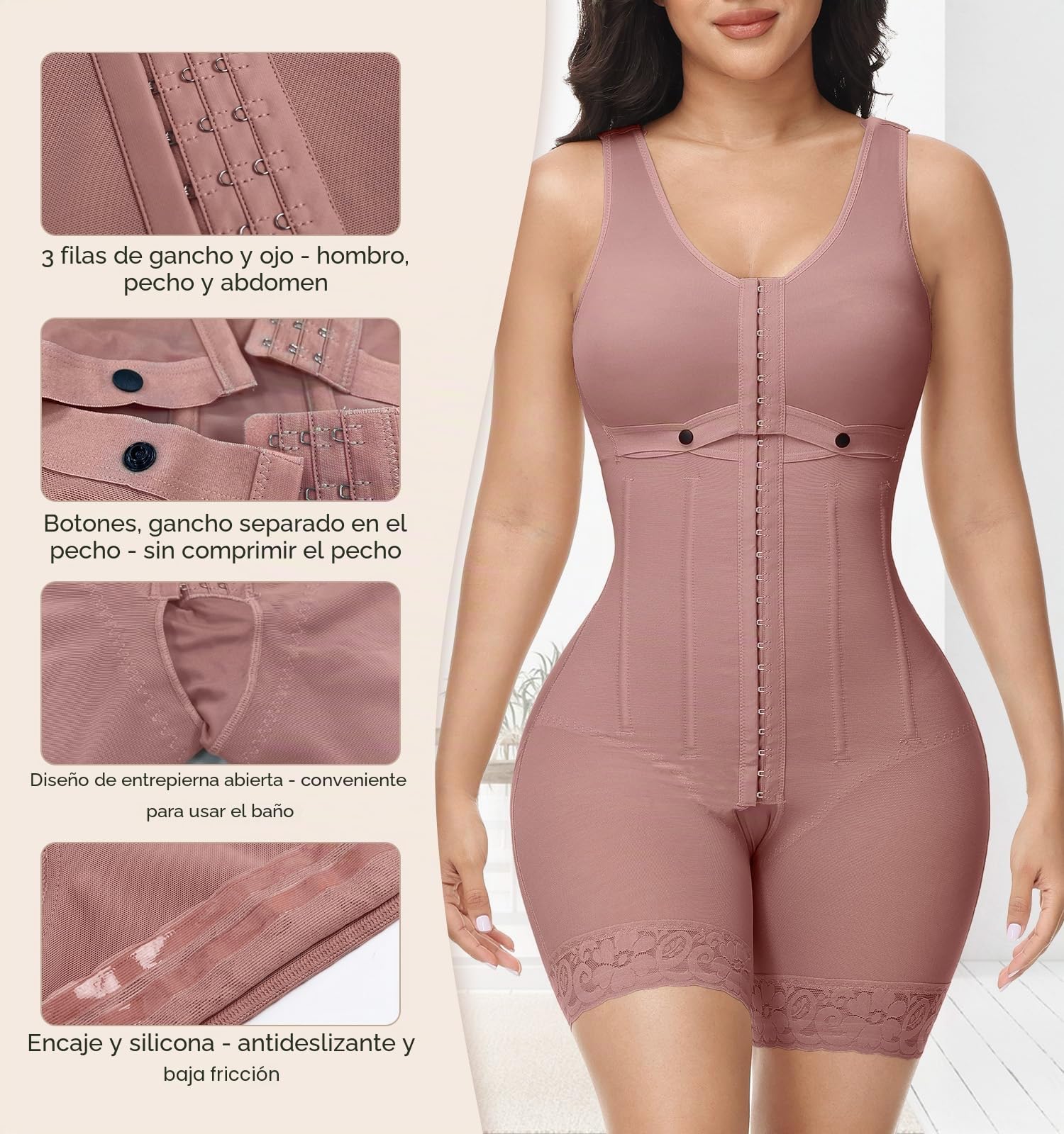 M MYODRESS Fajas Colombianas Moldeadoras - Fajas Colombianas Moldeadoras Shapewear - Prenda moldeadora de cuerpo completo