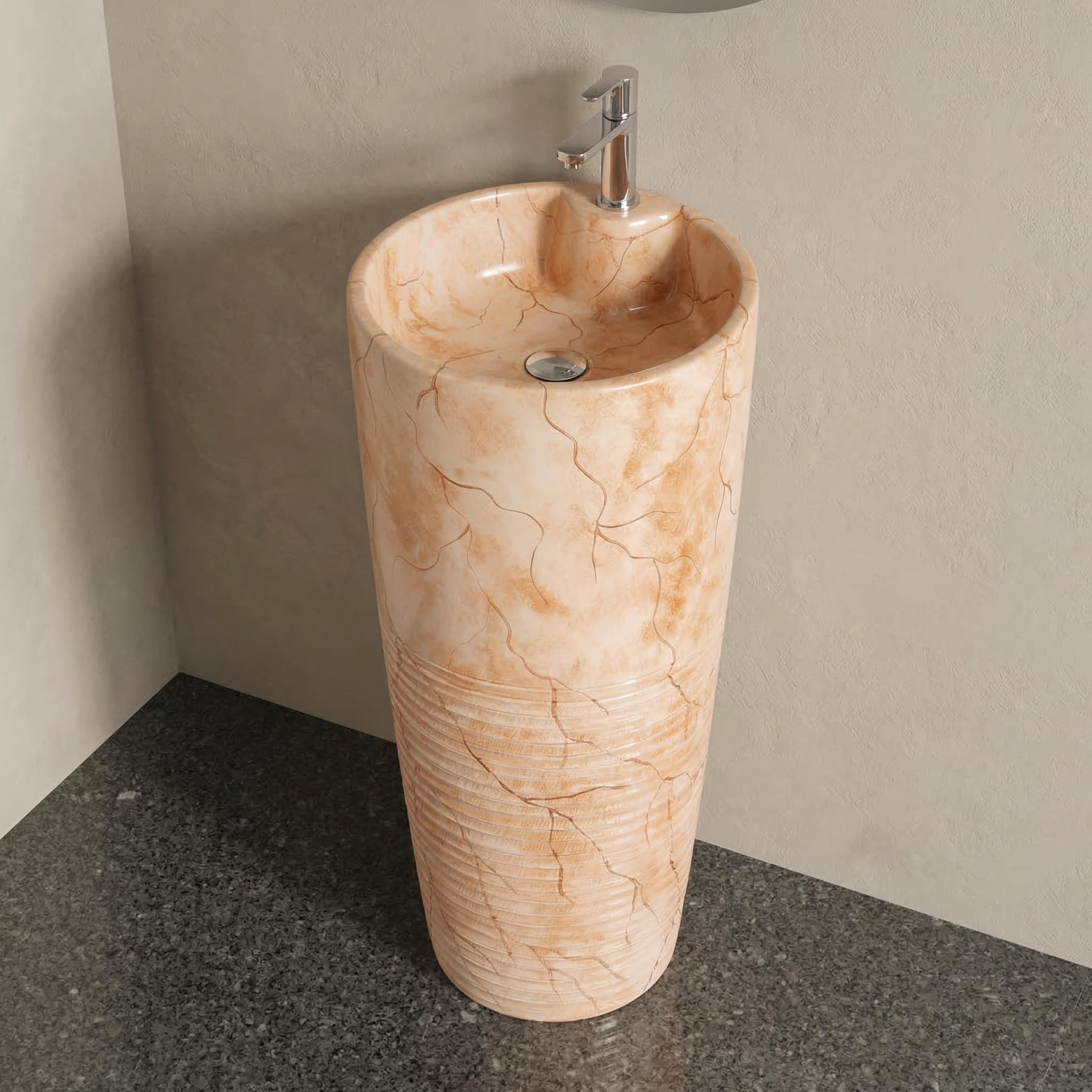 InArt Ceramic Wash Basin - Free Standing Pedestal -22