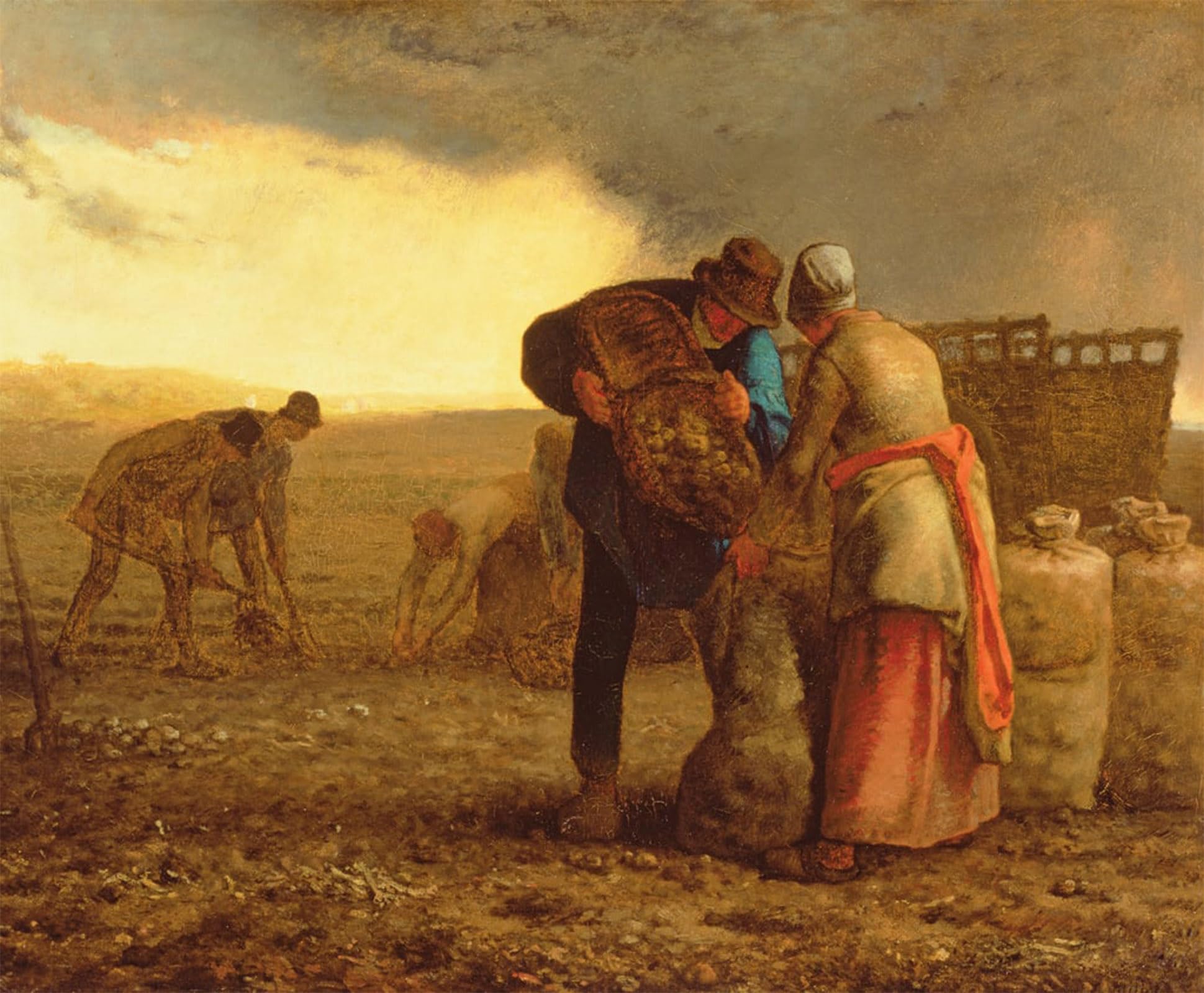 SERENDIPITP Aesthetic Poster Photo Wall Print Retro Picture the Potato Harvest by Jean Francois Millets Modern Wall Artwork for Home Decor 60x90cm