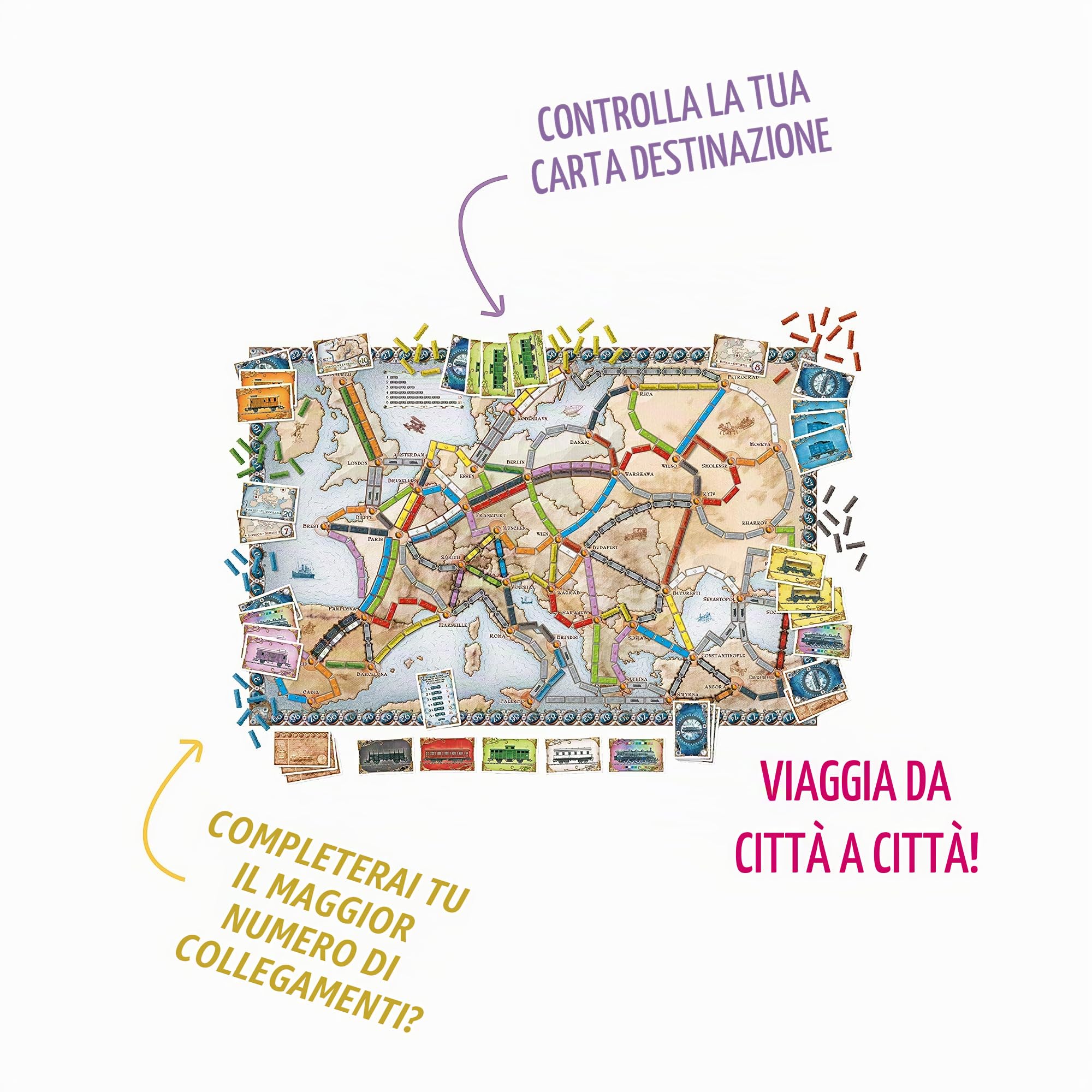 Days of Wonder Ticket To Ride - Europe Bambini Strategia