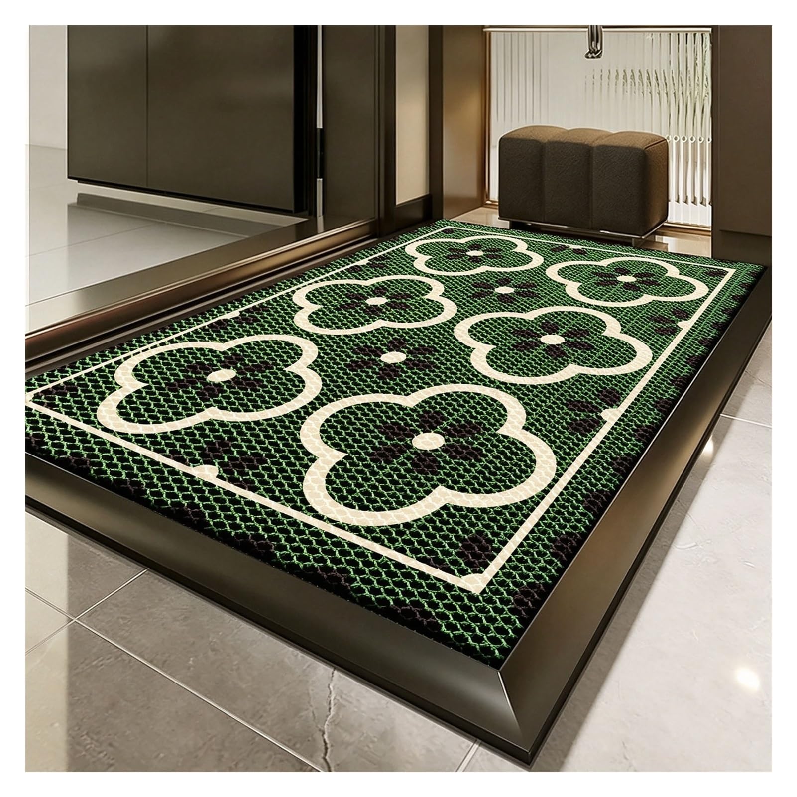 Fussmatten Haustür Dunkle Farben Küchenläufer Fleckenabweisend Türmatte | Innen Schuhwechselbereich, Haustür, Eingangsbereich(B,50x80cm/19.69x31.5″)