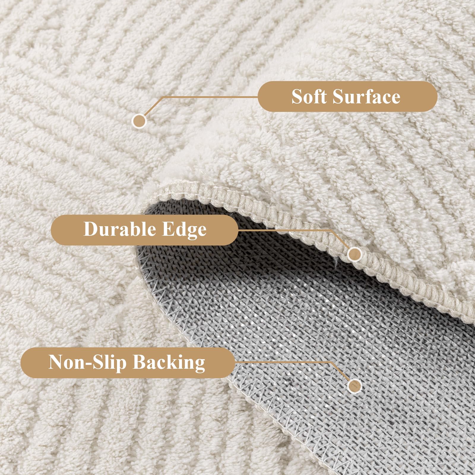 Enyhom Tappeto Salotto Beige Pelo Corto 160 x 230 cm, Classico Tappeto Soggiorno Antiscivolo Morbido Tappeti Salotto Grande Tappeto Lavabile per Soggiorno, Camera da Letto