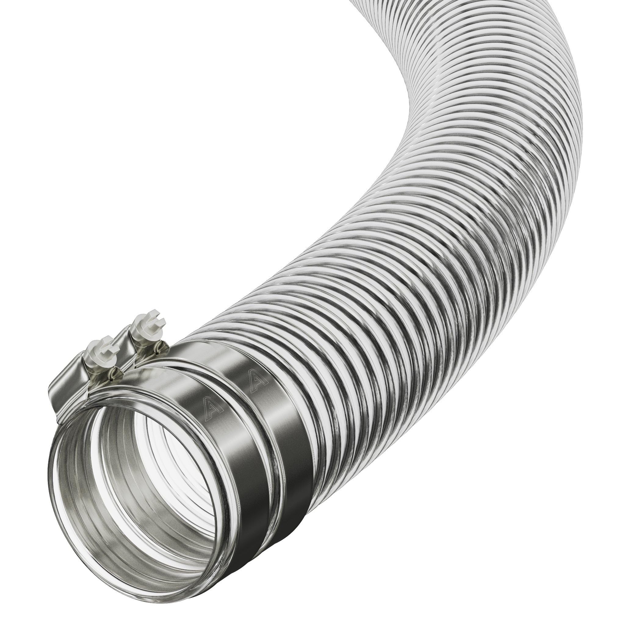 38MM ID - 25 METRE Clear PVC Flexible Conduit Outdoor Cable Coil - Underground Burial, External Trunking, Electrical Ducting, Hose Pipe Wire Protection with 2 Clips