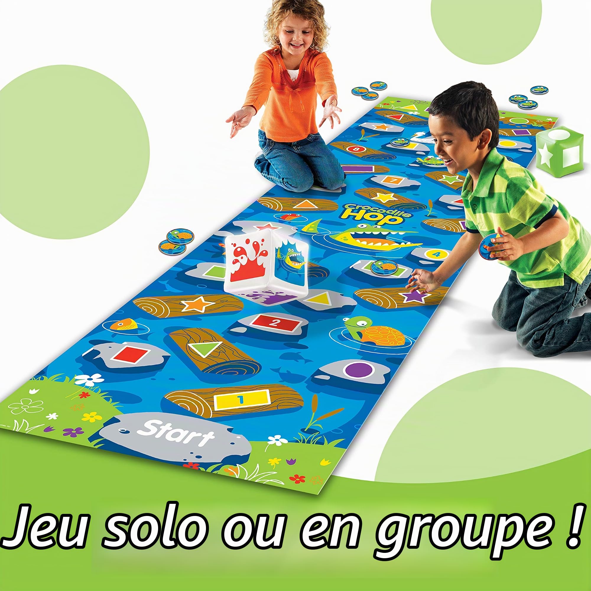Learning Resources Kit d'activités mathématiques élémentaires Crocodile Hop