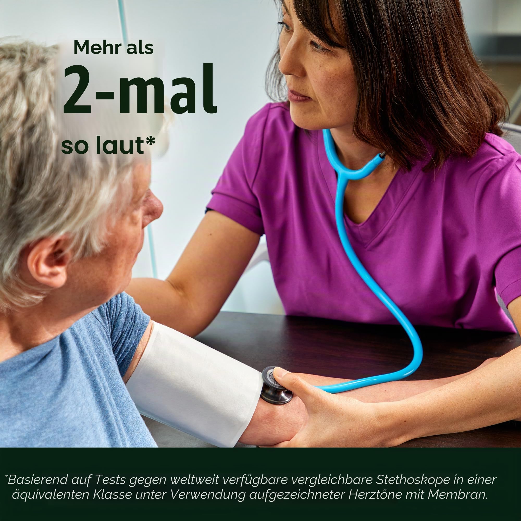Littmann Classic III Stethoskop, 5803, Schlauch Schwarz | Schwarzes Edelstahl-Bruststück, schwarzer Anschluss und schwarzer Ohrbügel. Für Ärzte, Pflegekräfte und Medizinstudenten