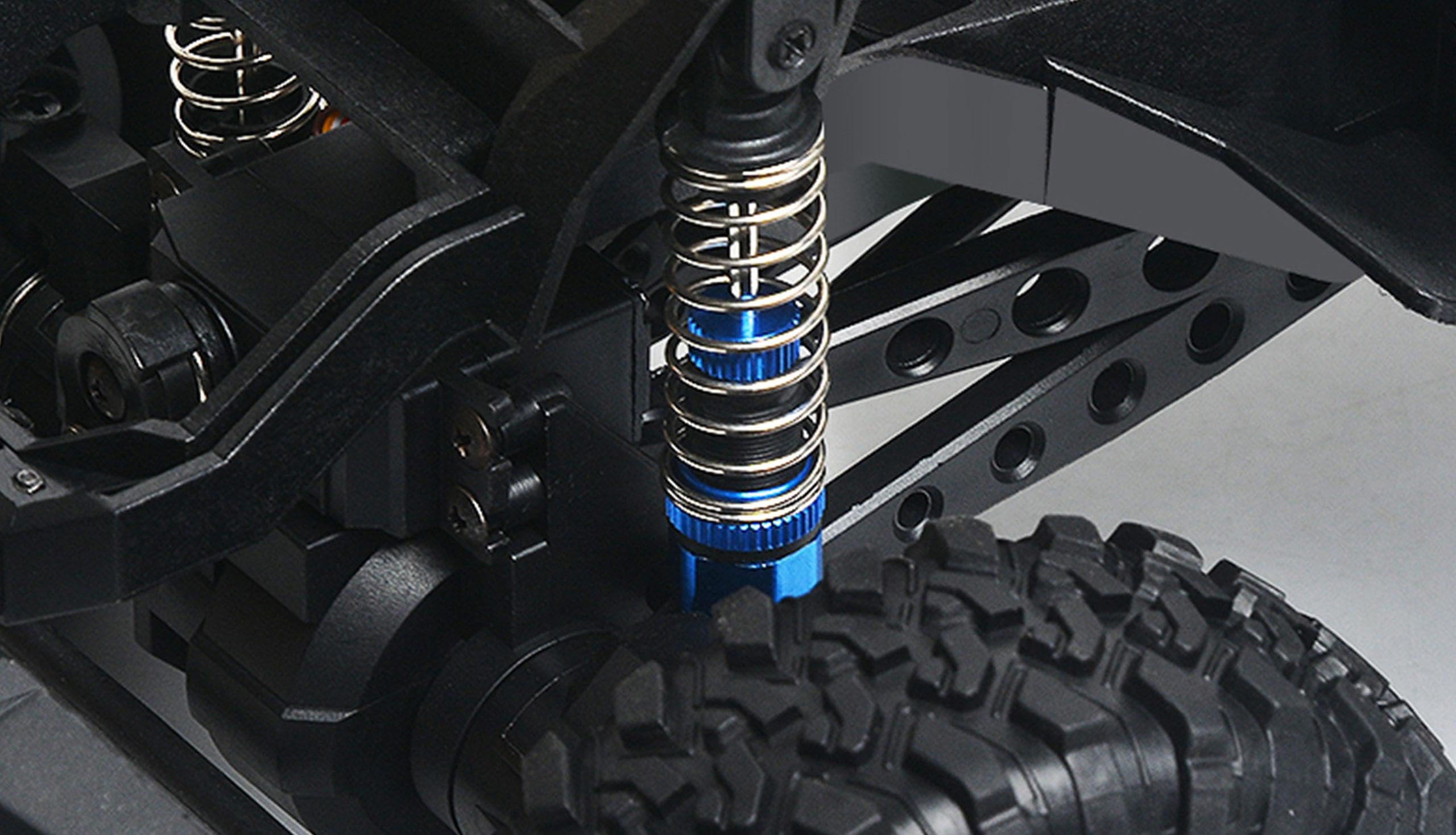 Amewi 22592 Dirt Climbing SUV Race Crawler 4WD 1:10 RTR biały/czerwony, w zestawie pilot zdalnego sterowania, akumulator, kabel do ładowania
