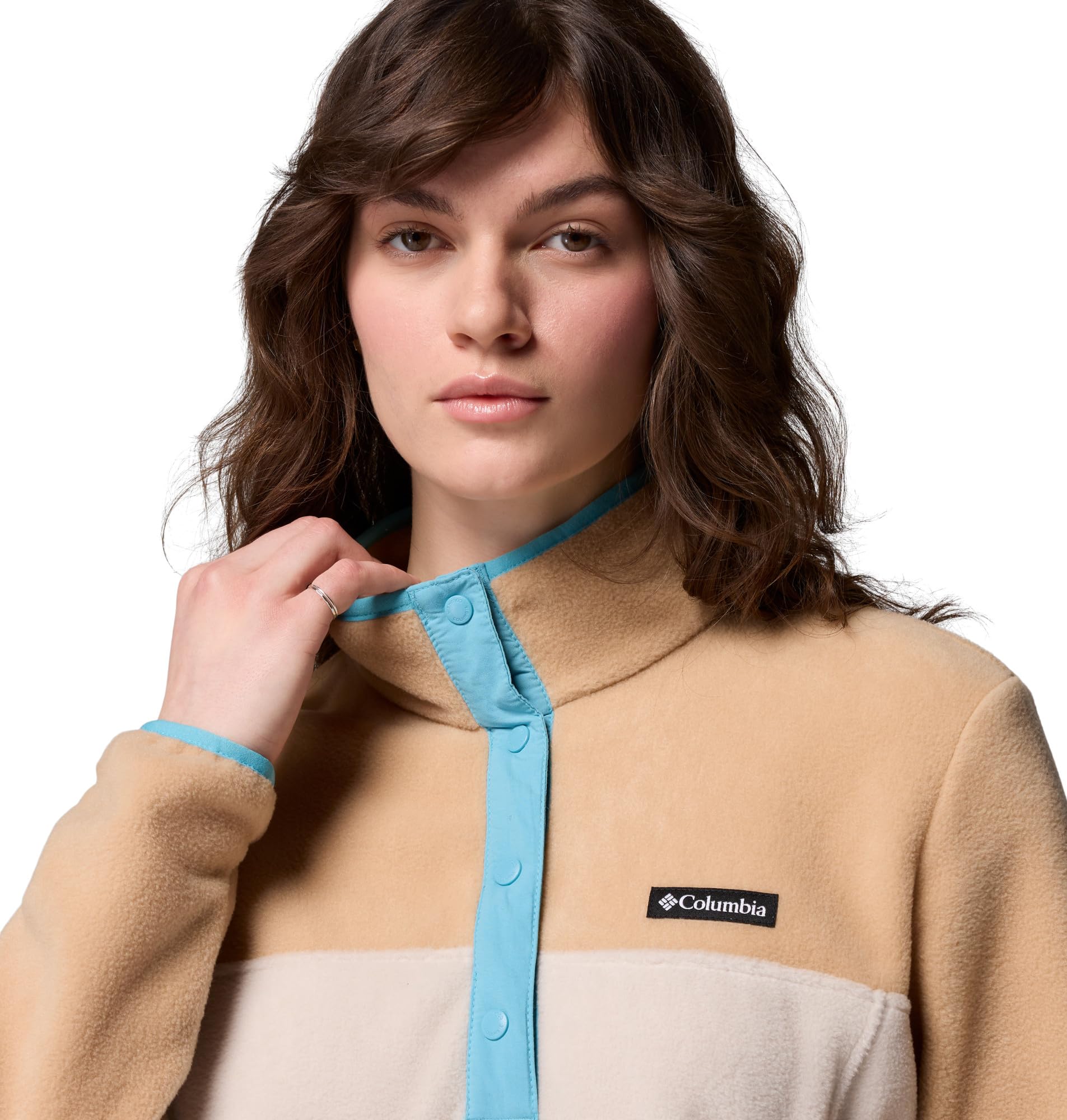 Columbia Damska bluza polarowa Benton Springs Pull Demi Bouton-Pression, Ciemny kamień/kajak/niebieski vintage, 1X