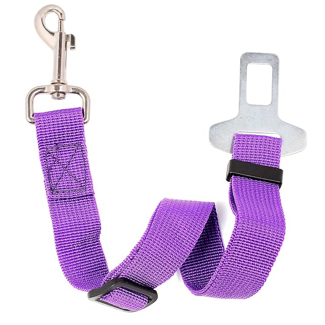 Neuftech Ajustable Cinturones de Seguridad Perros de Mascotas para Coche - Violeta