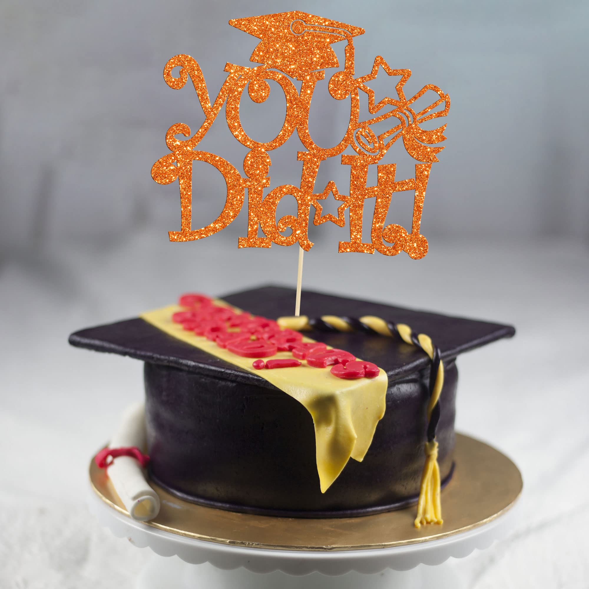 1 Décoration De Gâteau à Paillettes « You Did It » Pour