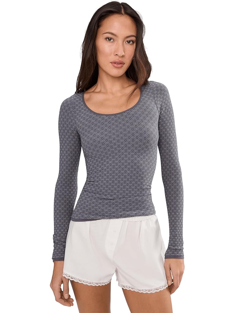 Brown Free People Love Letter Long Sleeve