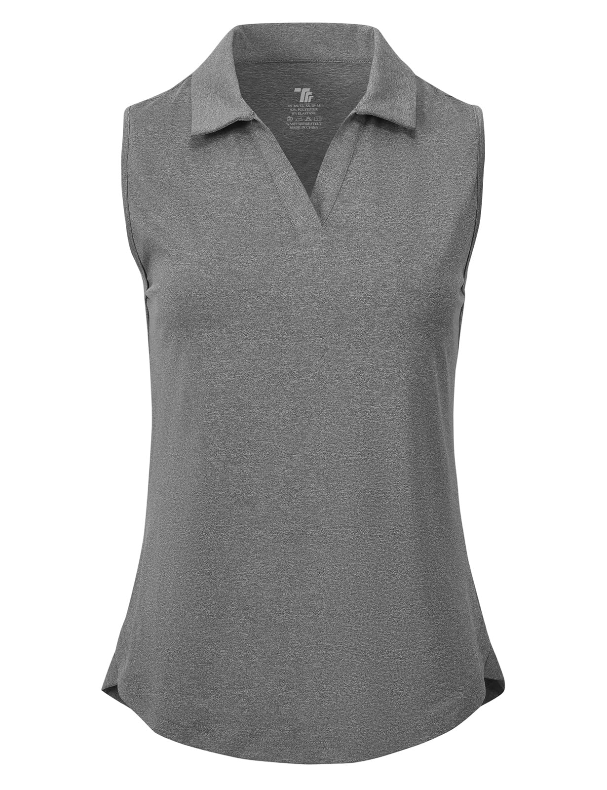 donhobo T-Shirt Damen Ärmellose Golf Polo Shirts V-Ausschnitt Tennis Tank Tops Sportshirt UPF 50+ Schnell trocknend Leichte Atmungsaktiv Sommer Oberteil