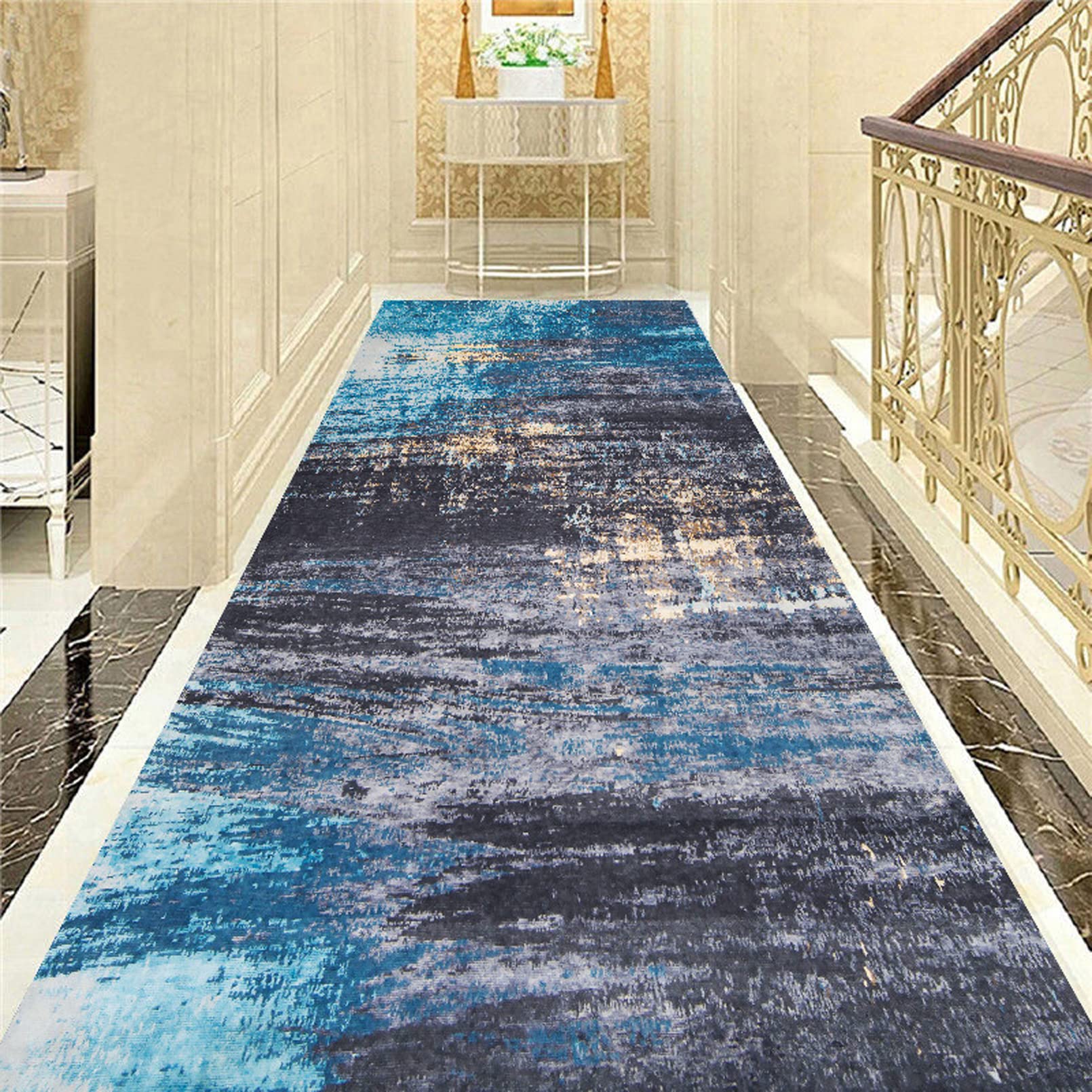 Tapis pour escalier de couloir étroit avec envers de sécurité antidérapant