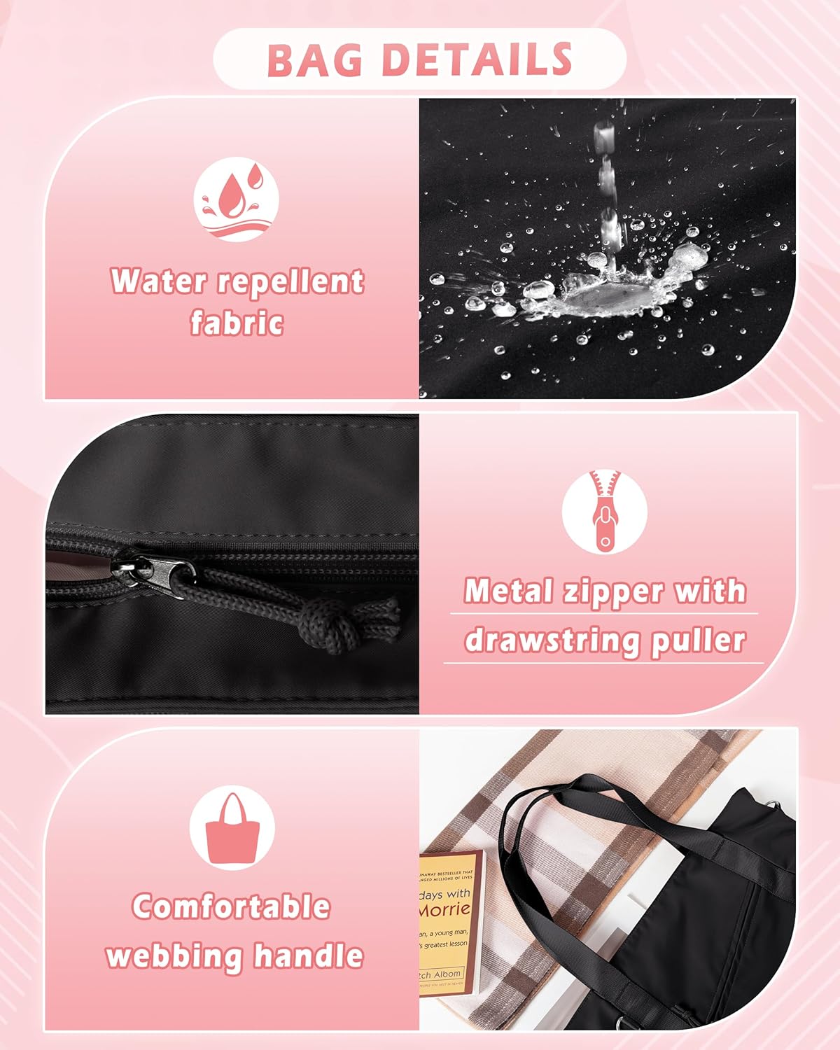 Work Tote with Crossbody Strap for Women, Tote Bag with Laptop Sleeve and Water Bottle Pocket for Work and School - Image 6