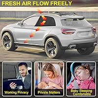 Vista 5 de Persianas de ventana de automóvil para bebé, paquete de 2 parasoles de automóvil para bebés, niños, adultos, mascotas, cubiertas de malla