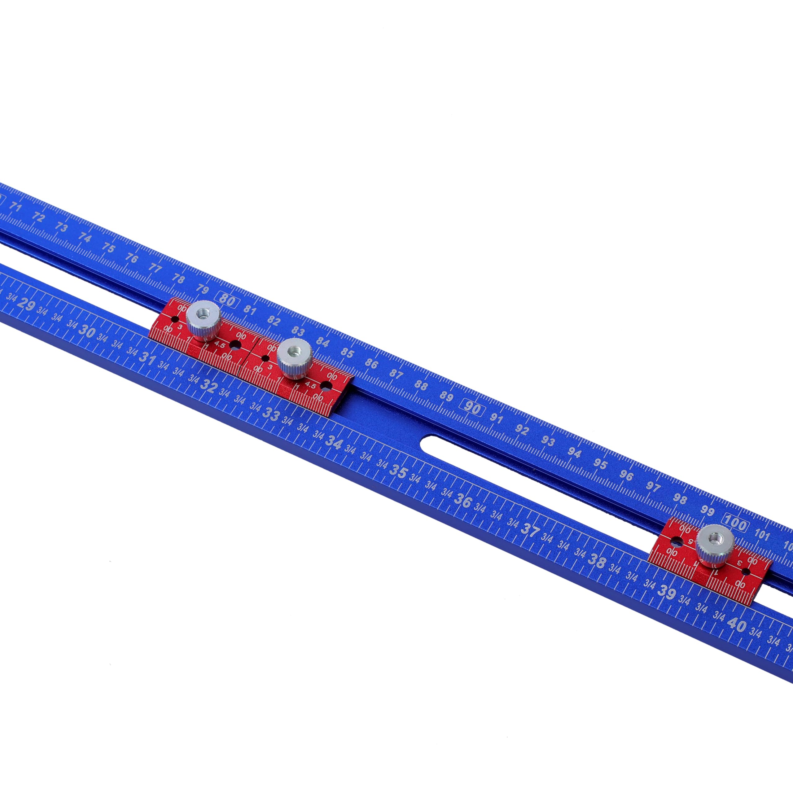 KATSU Tools Righello di posizionamento 4 in 1 da 1200 mm, in lega di alluminio, maschera per hardware per armadietto, lavorazione del legno, modello 311409