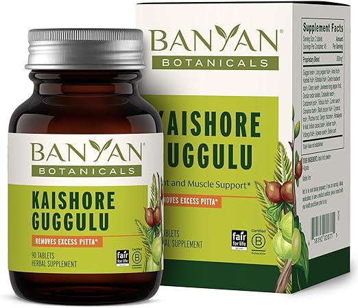 Banyan Botanicals Kaishore Guggulu – Organic Joint Support Supplement – Traditional Blend that Supports Healthy Joints, Muscles, and Connective Tissue* – 90 tablets – Non-GMO Sustainably Sourced Vegan