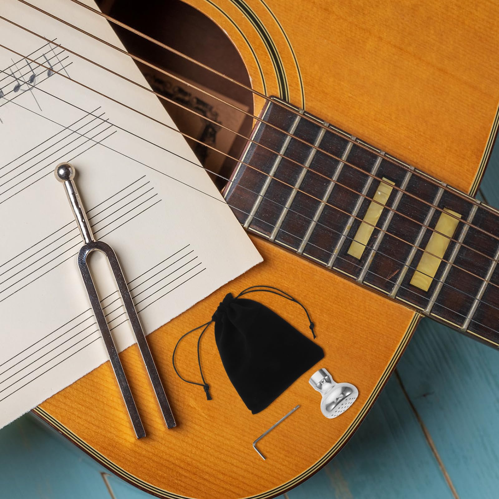 Toyvian Supporto in Metallo Multiforo per Diapason Piedini di Ricambio, Accessori per Diapason Chiave Inglese, Adatto a Musicisti e Accordatori Professionisti