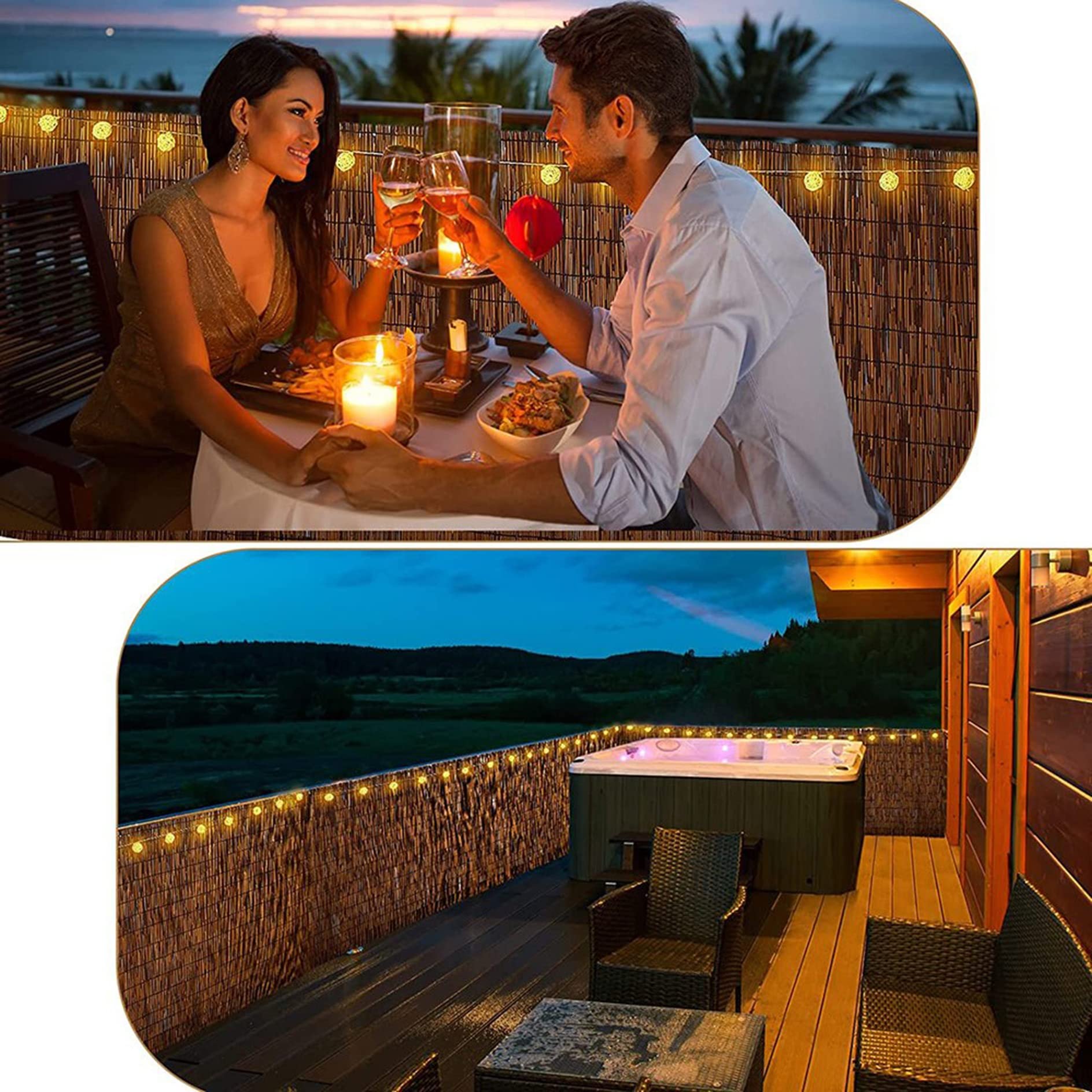 Store Bambou Exterieur,Rideau Terrasse Occultant Thermiques,Rideaux Imperméable,70% Protection Solaire,Stores À Rouleaux Romains,pour Intérieur Extérieur Pergola Jardin,Rétro-Décoratifs ( Size : 39x94