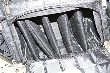 EXPLORER Backpack + Range Bag with Large Padded Deluxe Tactical Divider and 9 Clip Mag Holder - Rangemaster Gear Bag (black),20 x 12.5 x 10