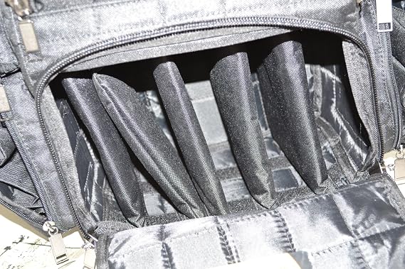 EXPLORER Backpack + Range Bag with Large Padded Deluxe Tactical Divider and 9 Clip Mag Holder - Rangemaster Gear Bag (black),20 x 12.5 x 10