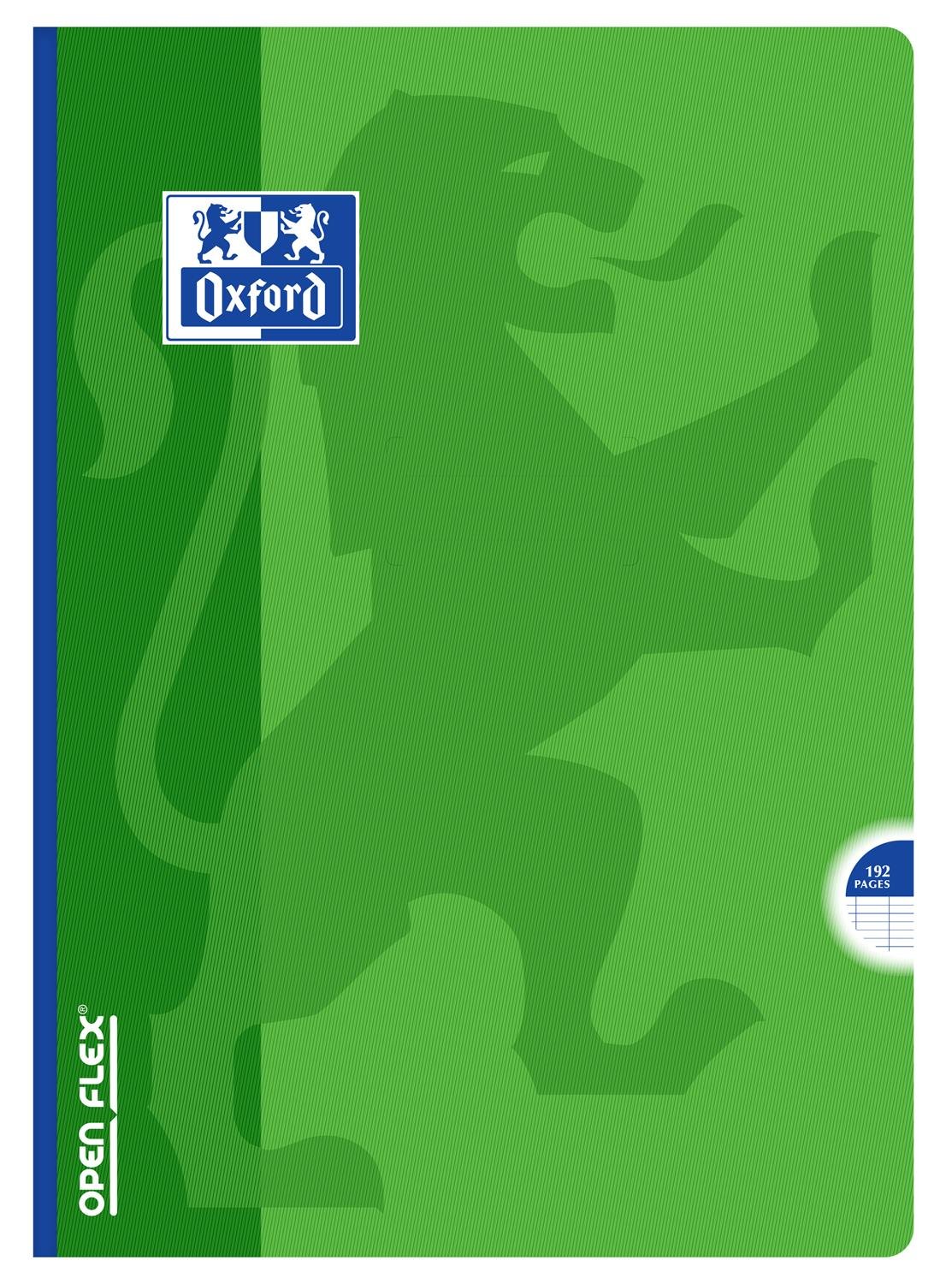 Oxford Schulheft, Broché Openflex 5 A4 21 x 29,7 cm 192 Seiten 90 g kariert Polypropylen zufällige Farbauswahl