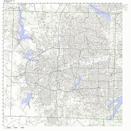 Tarrant County, Texas TX ZIP Code Map Not Laminated: Amazon.com: Office Products