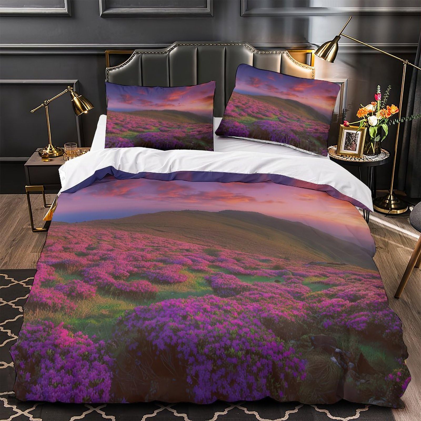 Housse de couette ultra douce et hypoallergénique avec zip 135x200