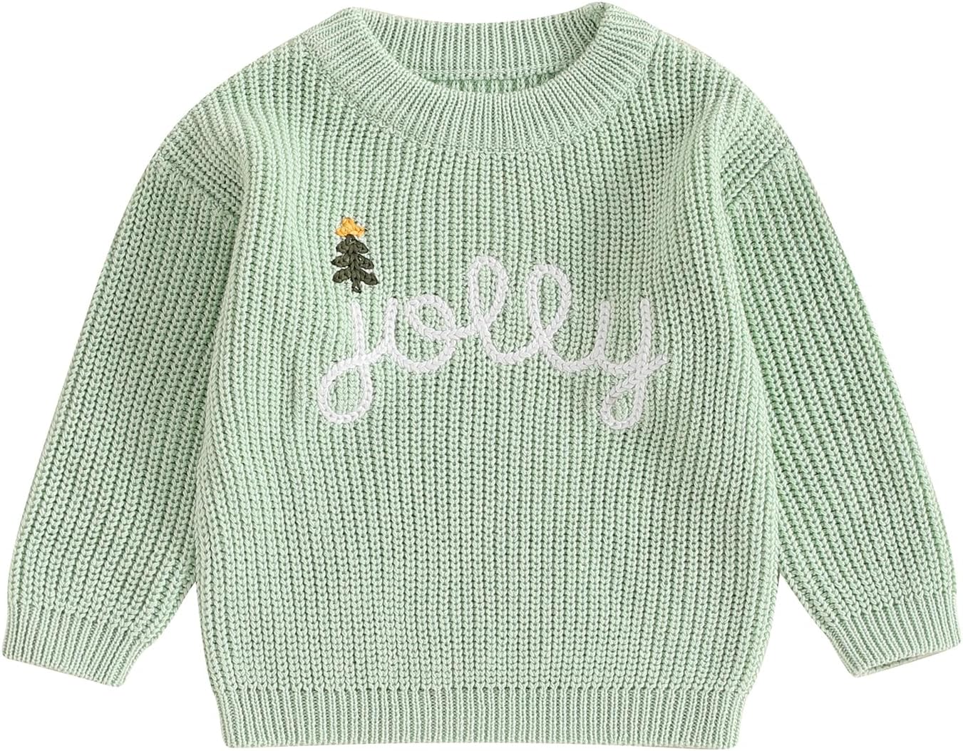 Lesimsam Toddler Baby Boy Girl Christmas Outfit Embroidery Knit Sweater Oversized Knitted Sweatshirt Pullover Winter Clothes Lesimsam Toddler Baby Boy Girl Christmas Outfit Embroidery Knit Sweater Oversized Knitted Sweatshirt Pullover Winter Clothes