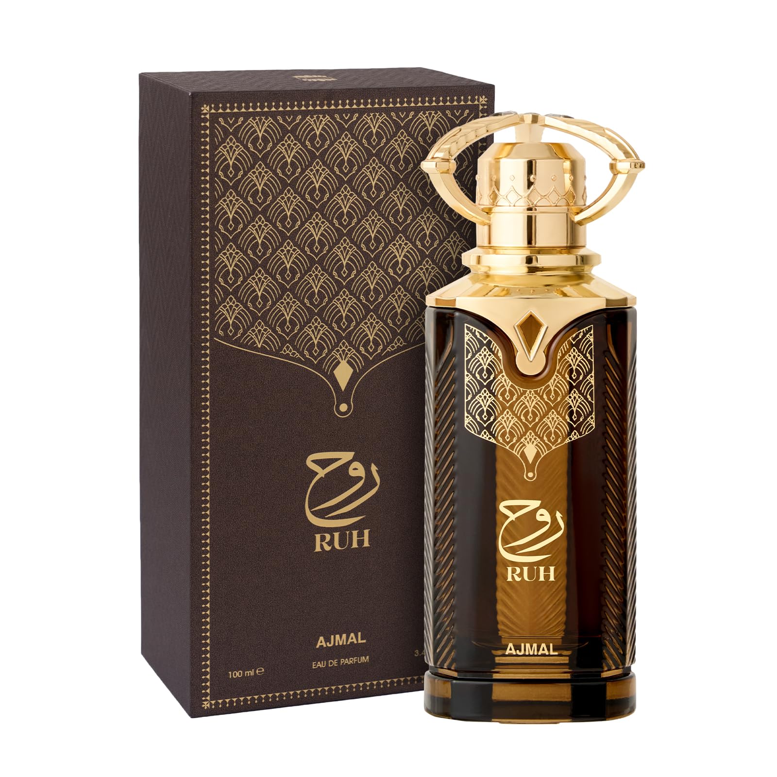Ajmal Arabic Collection Ruh Eau de parfum 100 ml pour homme et femme – Parfum oriental boisé unisexe longue durée – Parfum arabe luxueux fabriqué à Dubaï