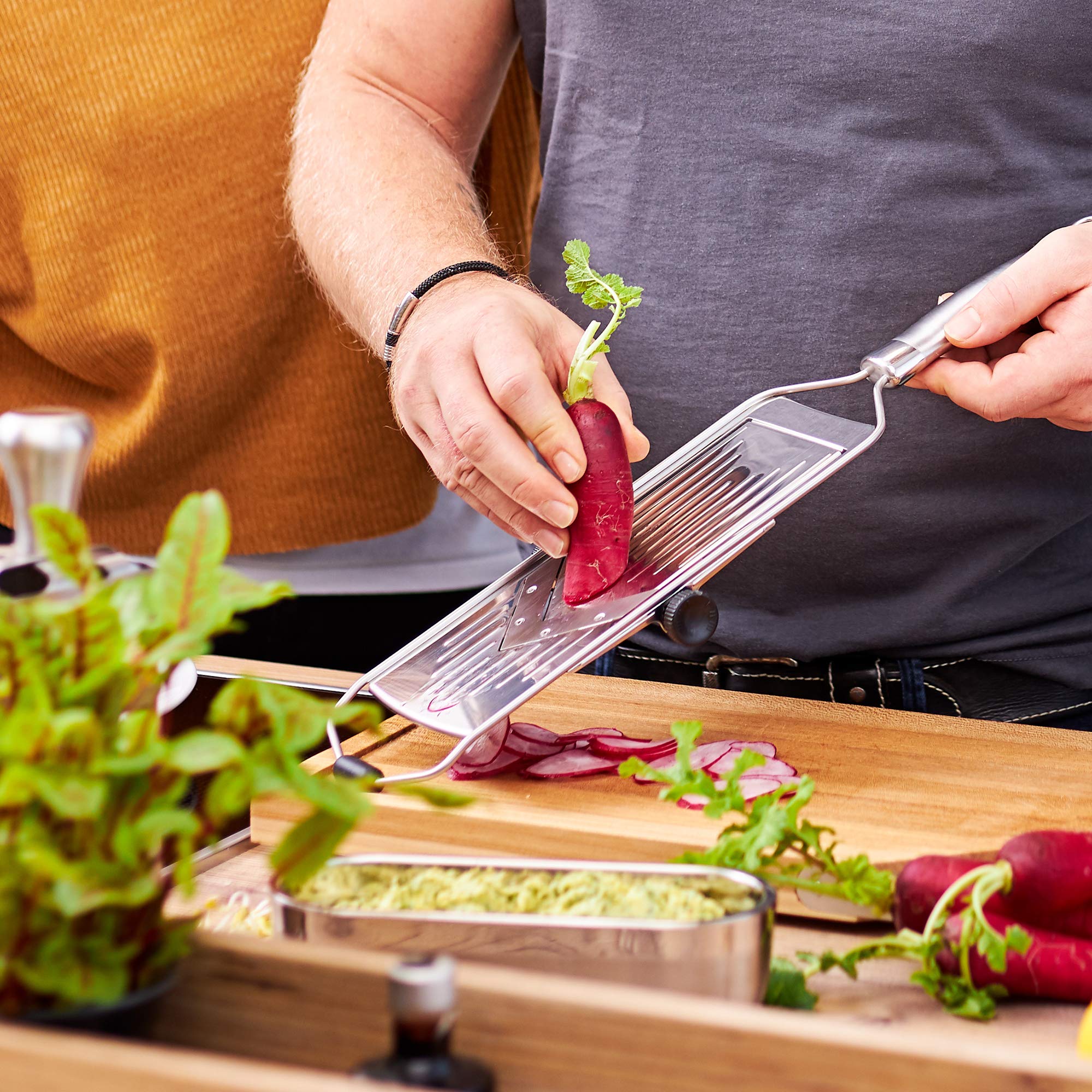 Amazon | Rosle ステンレススチール 調節可能 Vスライサー 18インチ