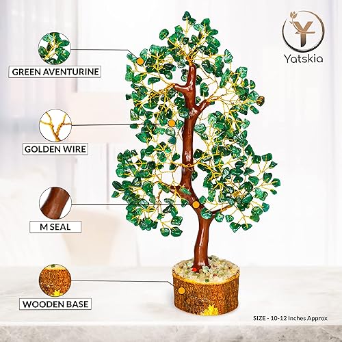 Miniatura 3 de Cristal de aventurina verde, árbol de cristal, piedras preciosas y cristales, árbol de chakras, árbol de cristal para energía positiva, regalos